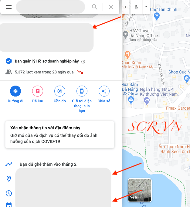 Điền thông tin đúng như thông tin trên Google Map